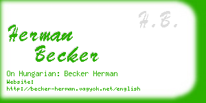 herman becker business card